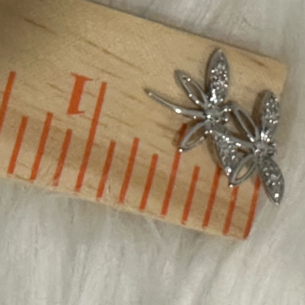Sterling Silver Double Dragonfly diamond pendant NEW - Picture 6 of 6